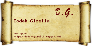 Dodek Gizella névjegykártya