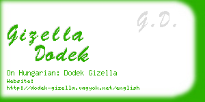 gizella dodek business card
